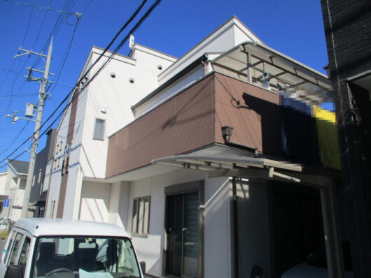 奈良県大和高田市大谷T様邸　外壁塗装・屋根塗装工事 施工前の写真