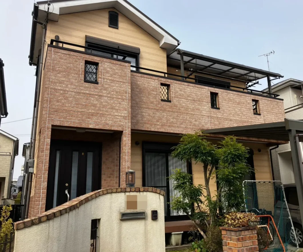 奈良県北葛城郡王寺町S様邸　外壁塗装・屋根塗装・防水工事 施工前の写真