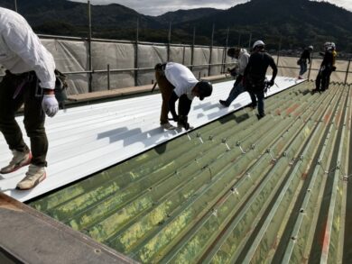 奈良桜井市株式会社I様　外壁塗装・屋根カバー工事 屋根カバー工法