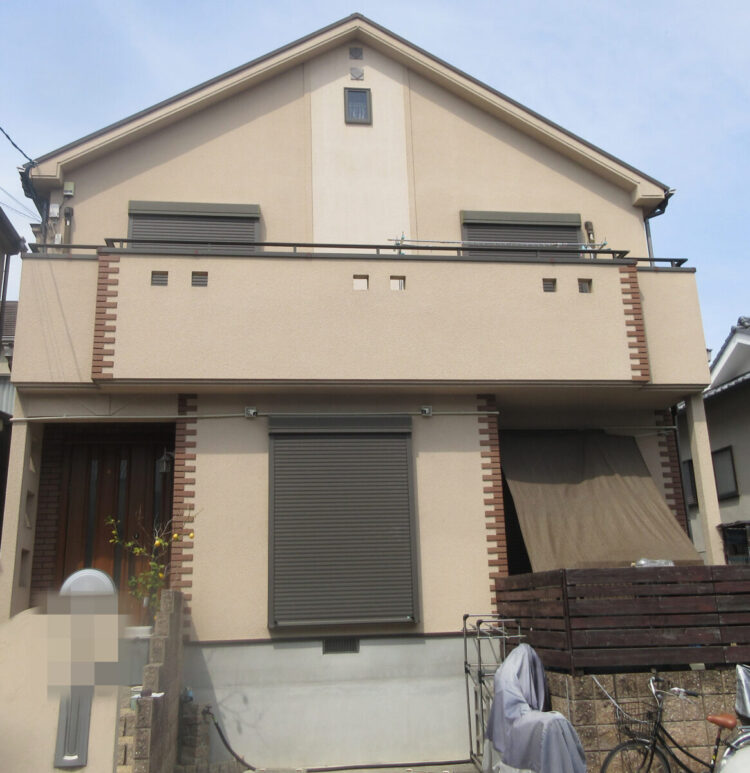 奈良香芝市S様邸　外壁塗装・屋根塗装・防水工事 施工前の写真