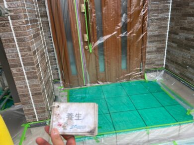 奈良香芝市M様邸　外壁塗装・屋根塗装・防水工事 養生