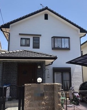 奈良の香芝市の株式会社ヨネヤの外壁塗装と屋根塗装のホワイト