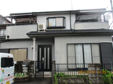 奈良生駒郡斑鳩町I様邸　外壁塗装・屋根塗装・防水工事 施工前の写真