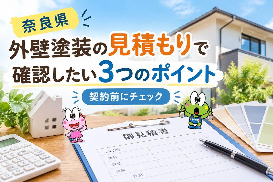 奈良県塗装会社による外壁・屋根塗装工事のチェックポイント紹介