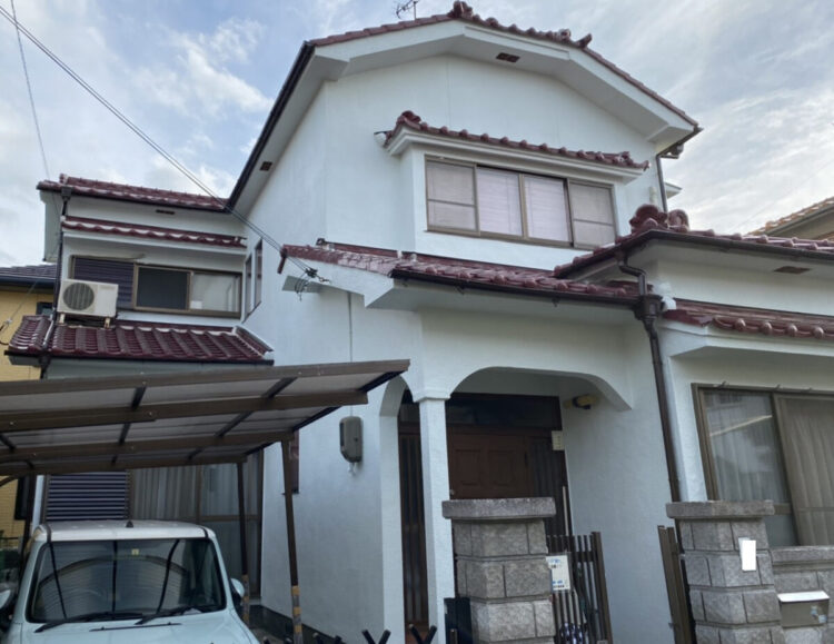 奈良の香芝市の株式会社ヨネヤの外壁塗装と屋根塗装のブルー