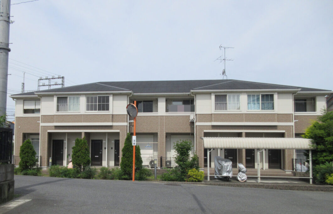 奈良県香芝市逢坂M様（アパート）　外壁塗装工事 施工前の写真