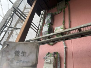 奈良奈良市W様邸　外壁塗装・屋根塗装・防水工事　 養生