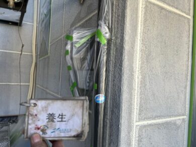 奈良香芝市T様邸　外壁塗装・屋根塗装・防水工事 養生