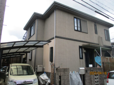京都相楽郡精華町M様邸　外壁塗装・屋根塗装工事 施工前の写真