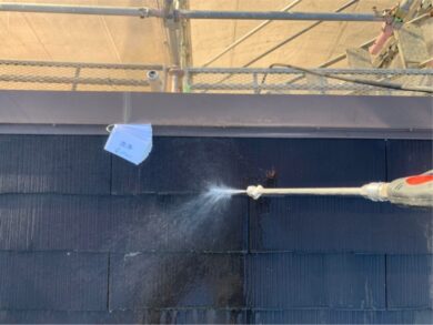 奈良葛城市M様　外壁塗装・屋根塗装・防水工事 屋根高圧洗浄