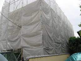 奈良の香芝市の株式会社ヨネヤの外壁塗装と屋根塗装の足場組立②