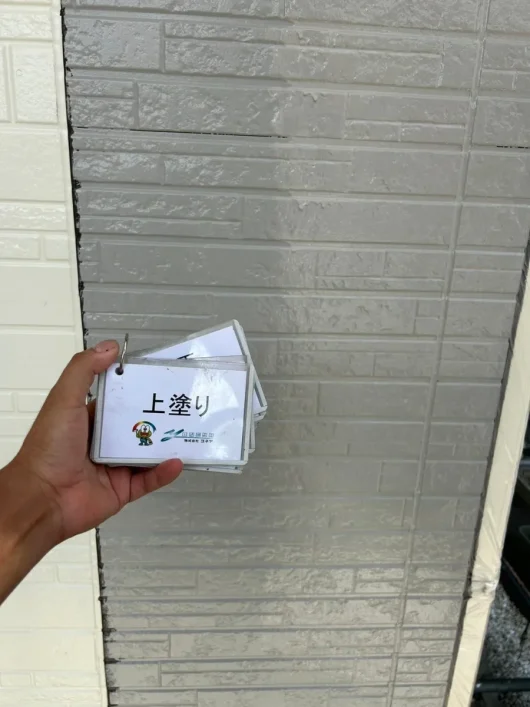 奈良県大和郡山市北郡山町T様邸　外壁塗装・防水工事 外壁　上塗り