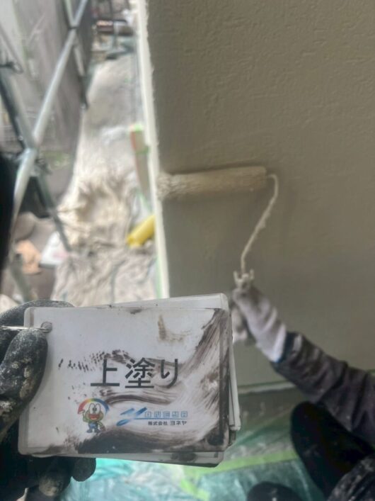 奈良県生駒市Ｔ様　外壁・屋根塗装工事 [上塗り]