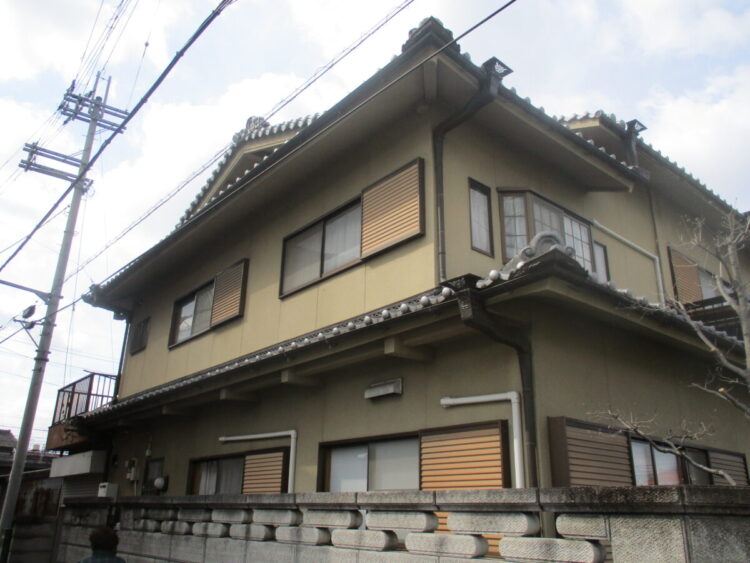 奈良大和高田市S様邸　外壁塗装工事 施工前の写真