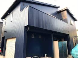 奈良の香芝市の株式会社ヨネヤの外壁塗装と屋根塗装のブルーカラーの家の画像