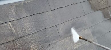 奈良橿原市F様邸（アパート）　外壁塗装・屋根塗装工事 洗浄