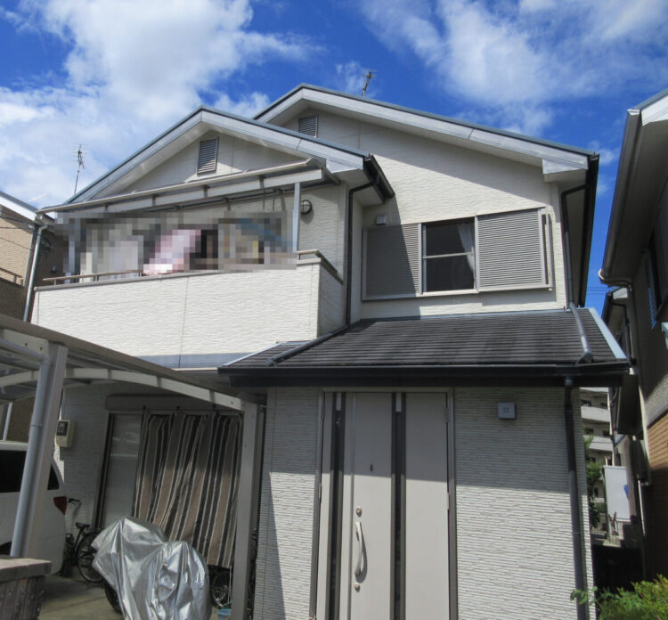 京都府木津川市M様邸　外壁塗装・屋根塗装・防水工事 施工前の写真