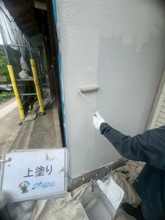 奈良県生駒郡三郷町Ｚ様邸　外壁塗装工事 [上塗り]
