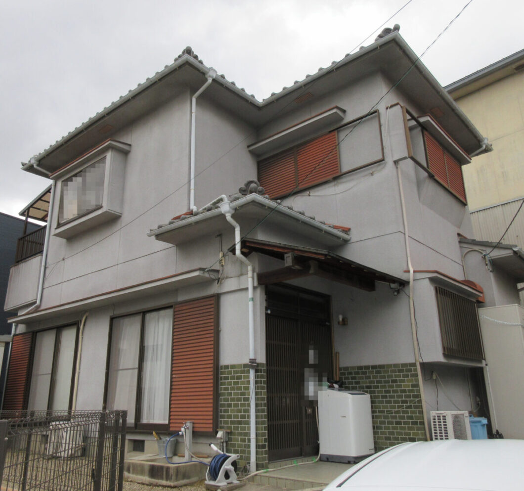 奈良県香芝市藤山S様邸　外壁塗装・防水工事 施工前の写真