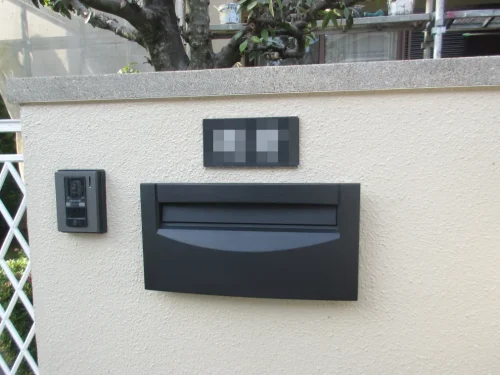 奈良県橿原市光陽町T様邸　デザインポスト入れ替え工事