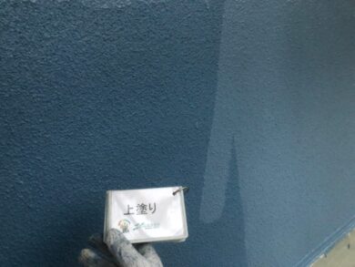 奈良香芝市K様邸　外壁塗装・屋根塗装・防水工事 外壁上塗り