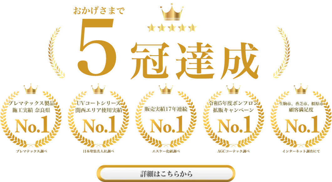 おかげさまで５冠達成