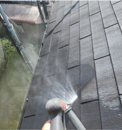 奈良の香芝市の株式会社ヨネヤの外壁塗装と屋根塗装の洗浄